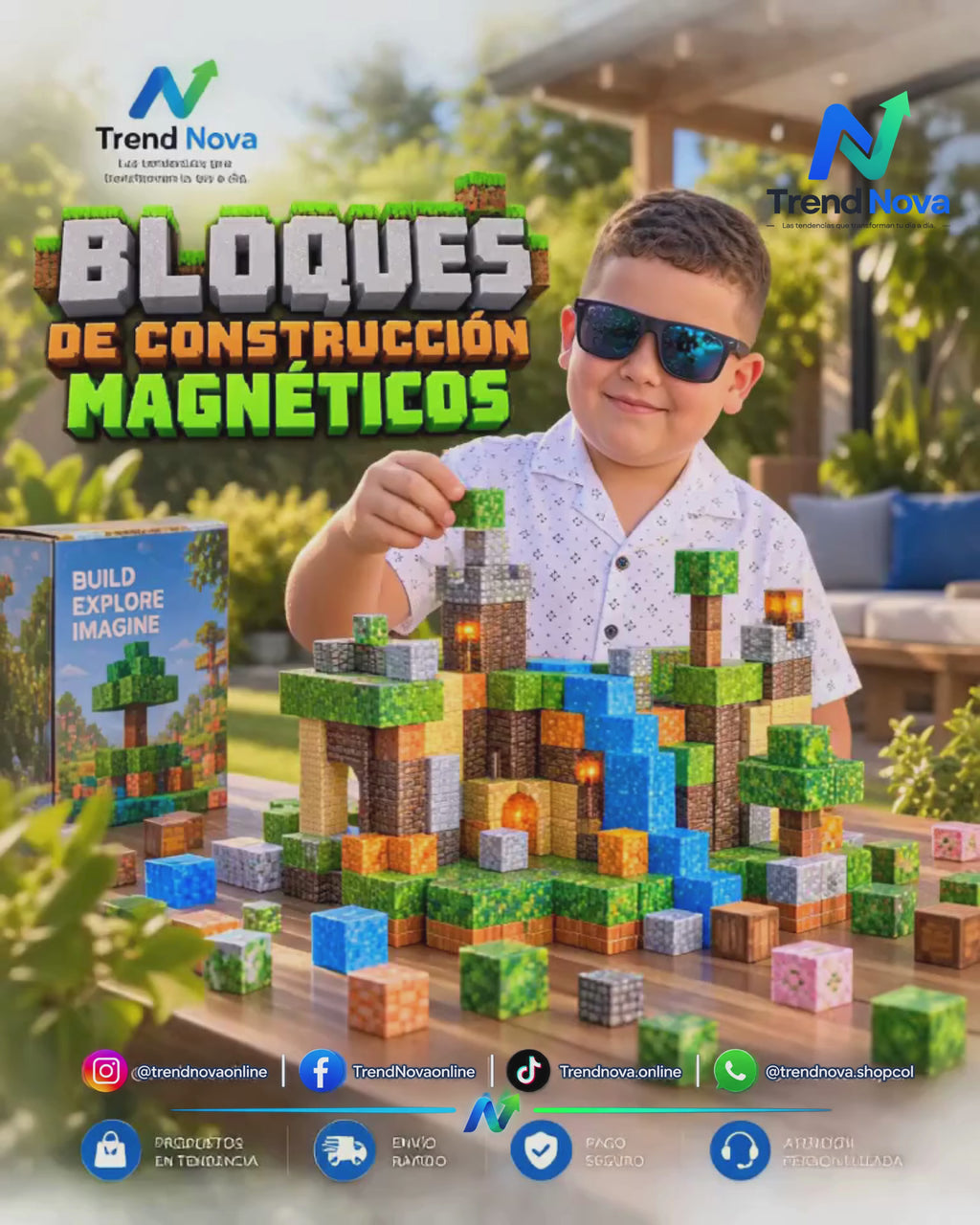 Bloques de Construcción Magnéticos STEM – Juguete Educativo DIY para Niños y Adultos